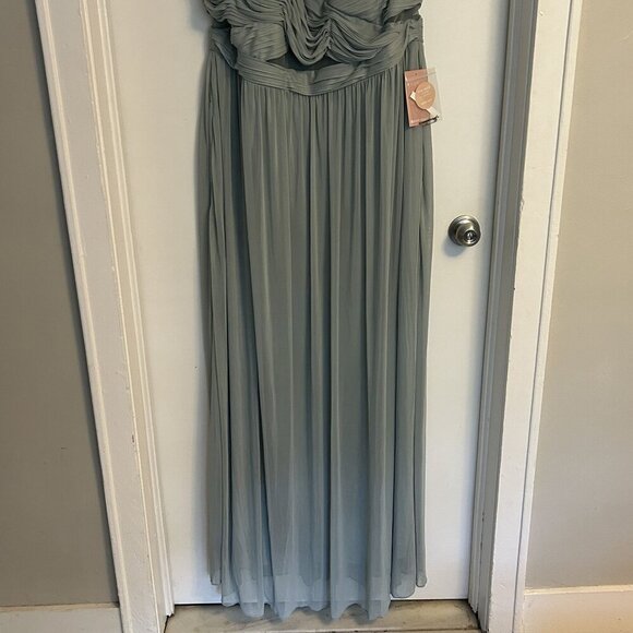 NWT Birdy Grey 1X Curve Elsye Bridesmaid Dress Mesh Sage Green Gown Wedding - Picture 10 of 13